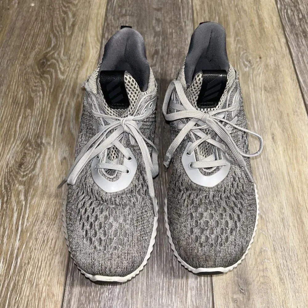 Adidas Mens US Size 7 Alphabounce Gray White Running Athletic Sneaker Shoes